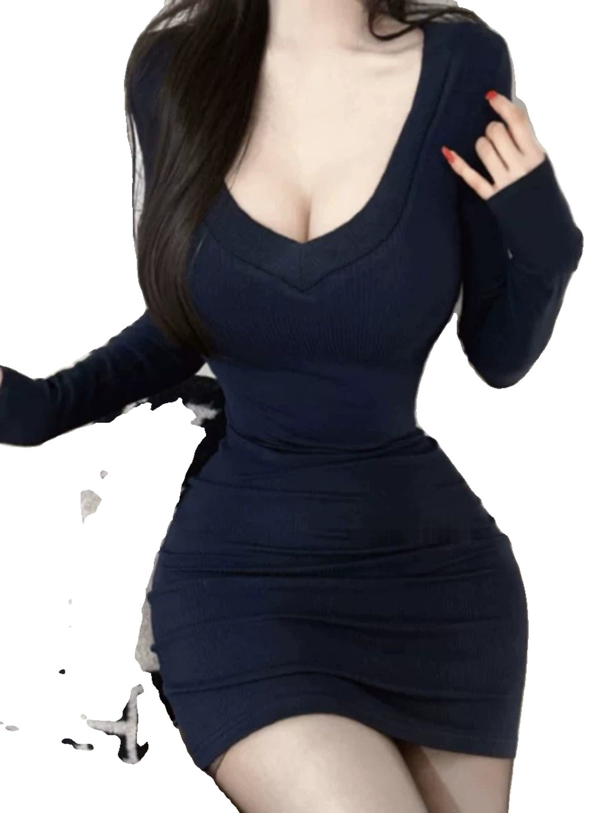 Plus Size V-Neck Dress