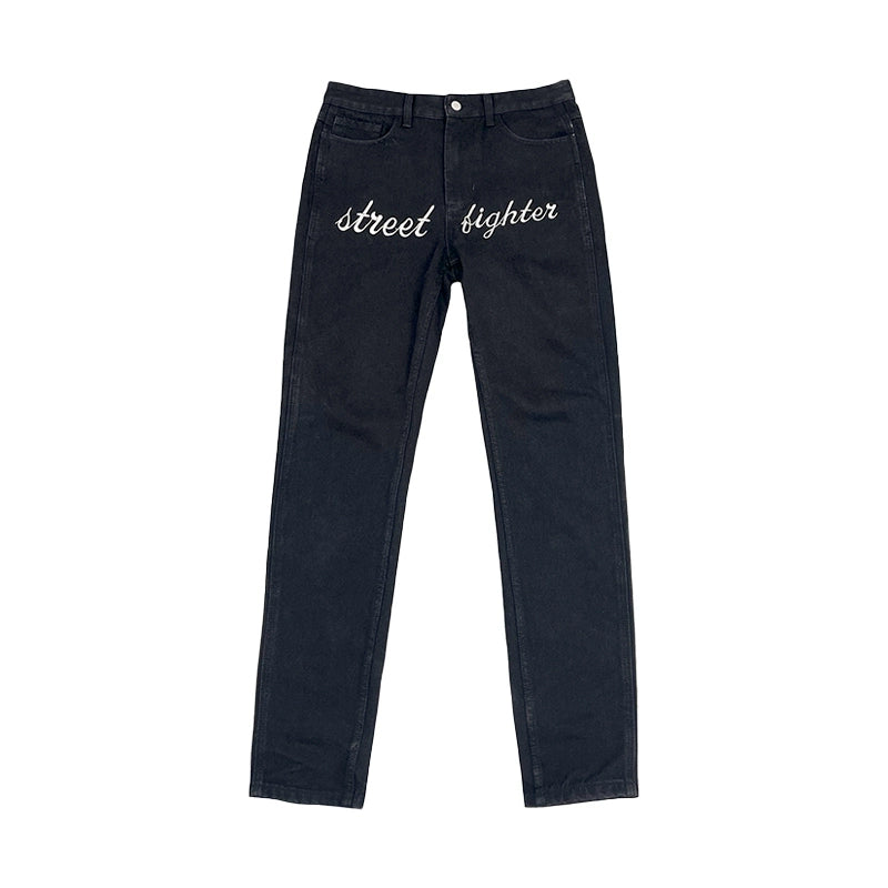 Letter Embroidery Pants