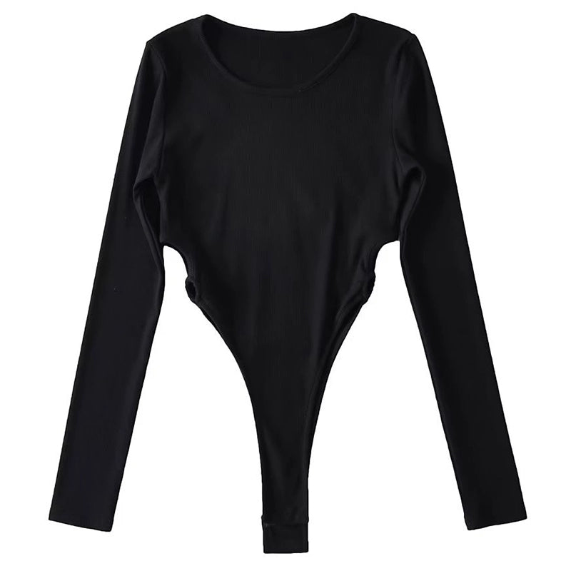 Slim-Fit Stretch Upper Clothes Long Sleeves Outfit