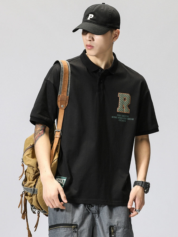 Short Sleeve Loose Polo Shirt