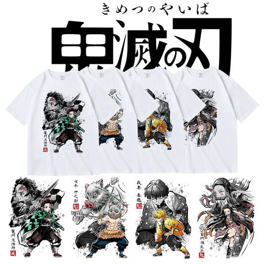 Two-Dimensional Short-Sleeved Animation T-shirt