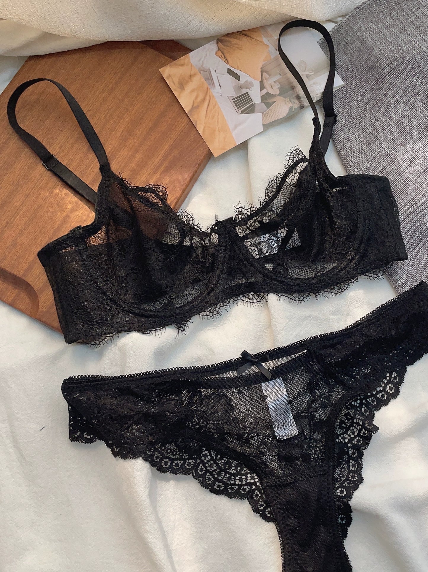 Ultrathin Black Lace Intimates