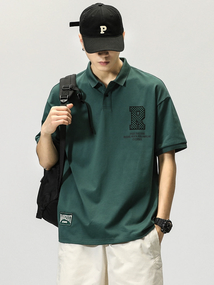 Short Sleeve Loose Polo Shirt