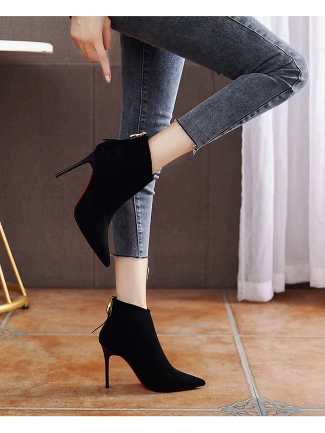 Velvet High Heels