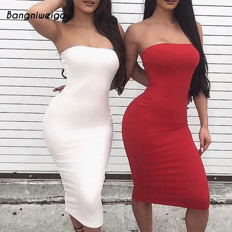 Sexy Off Shoulder Tube Dress