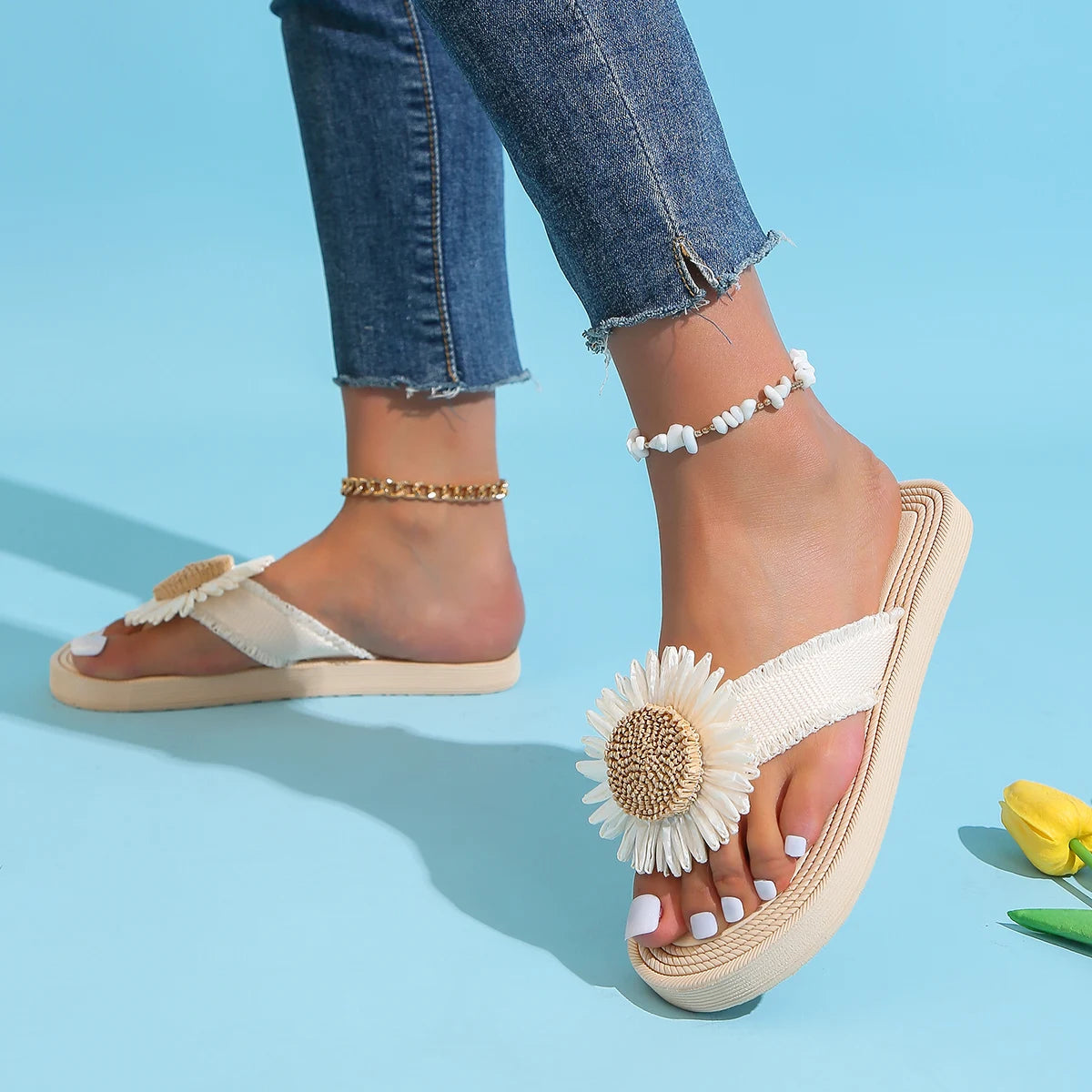 Sunflower Flip-flops