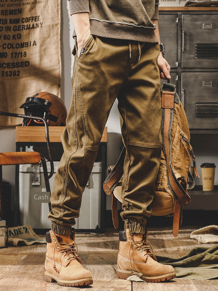 Retro Khaki Casual Pants