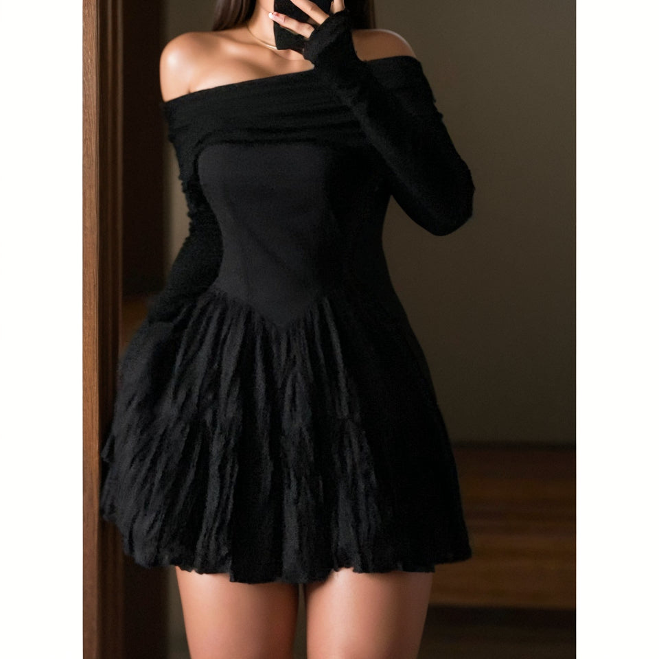 Socialite Black A- line Dress