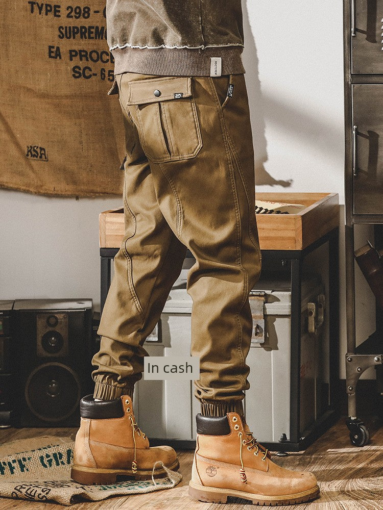 Retro Khaki Casual Pants