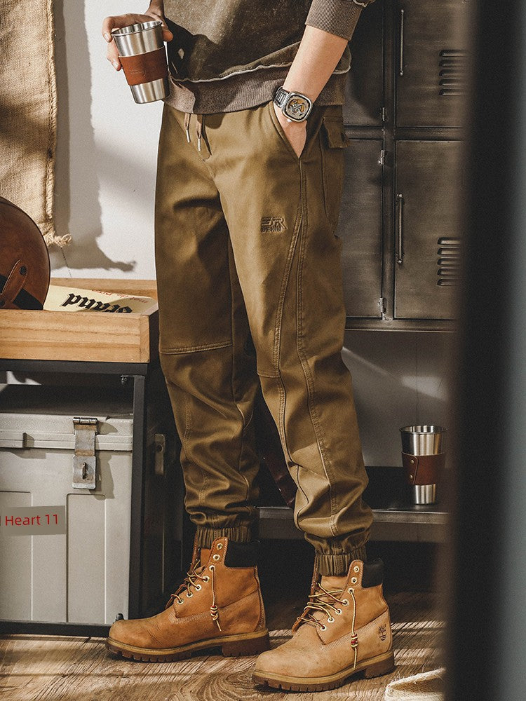 Retro Khaki Casual Pants