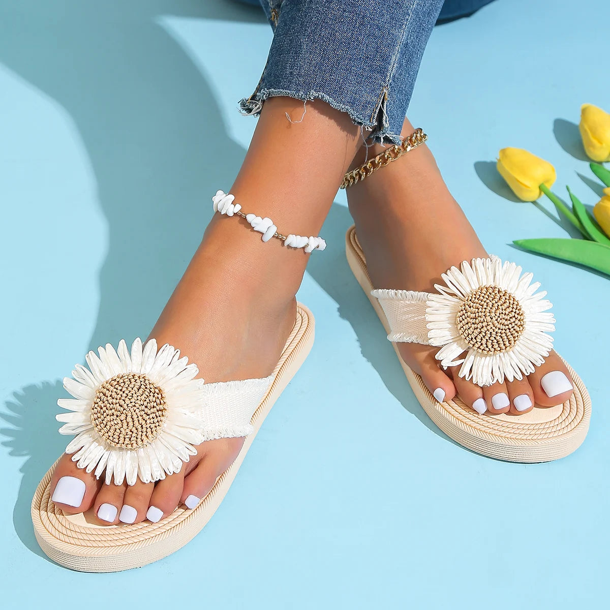 Sunflower Flip-flops