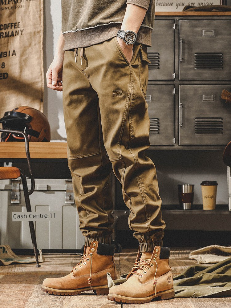 Retro Khaki Casual Pants