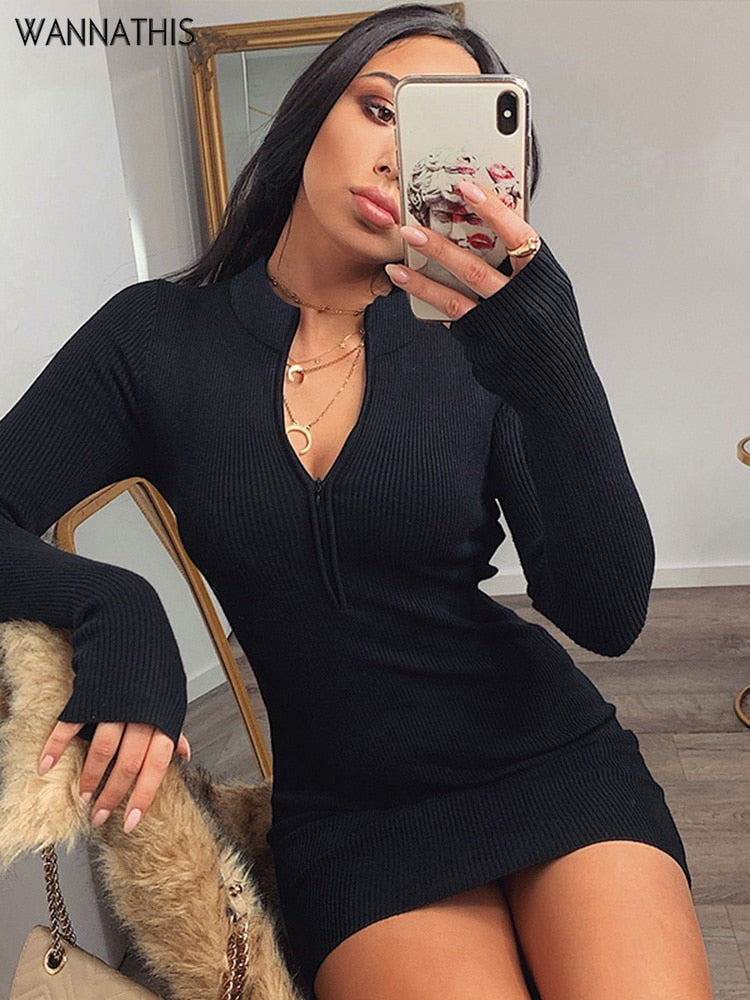 V-Neck Bodycon Dresses