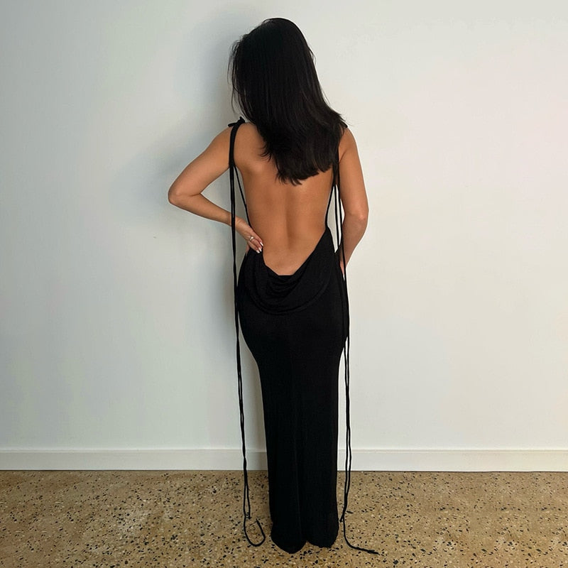 Backless Sexy Spaghetti Strap Slim Dress