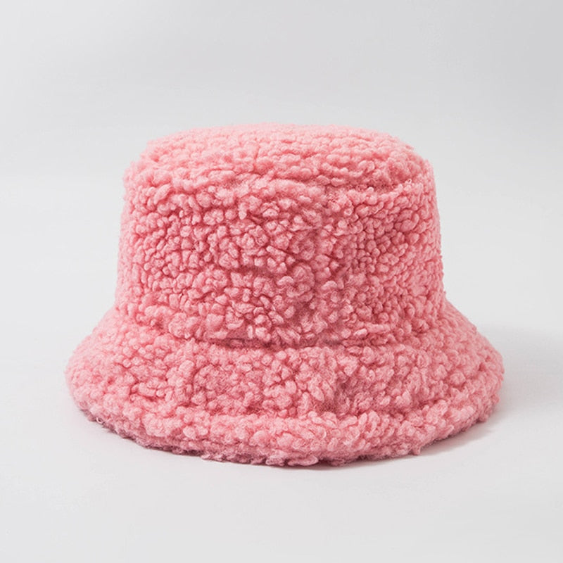 Winter Bucket Lamb Plush Hat