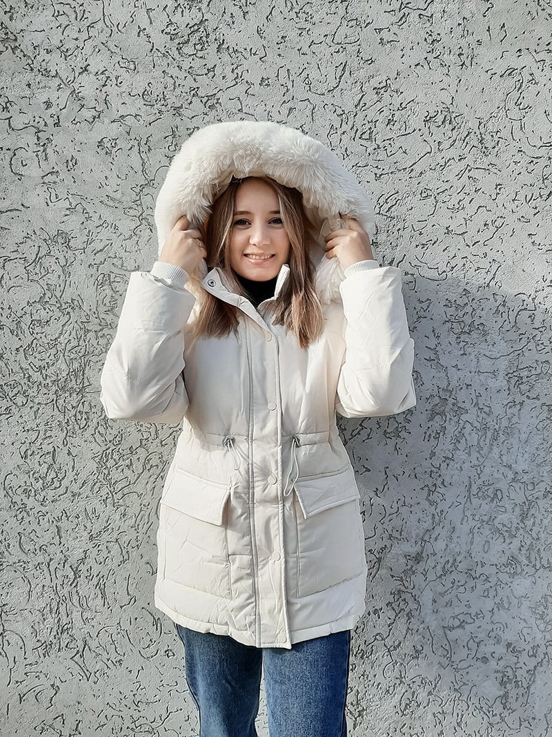 Cotton Padded Fur Jacket