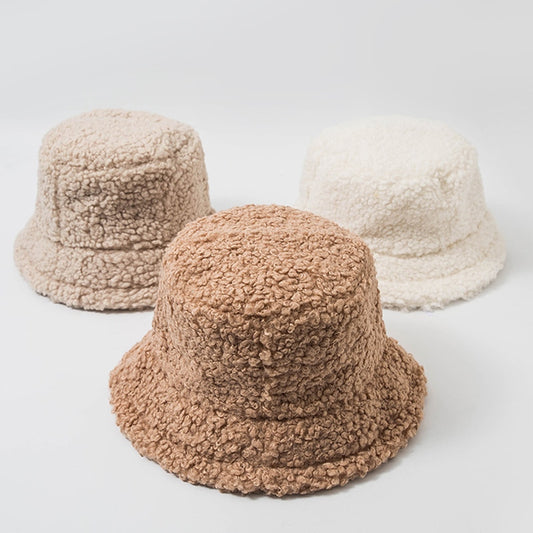 Winter Bucket Lamb Plush Hat