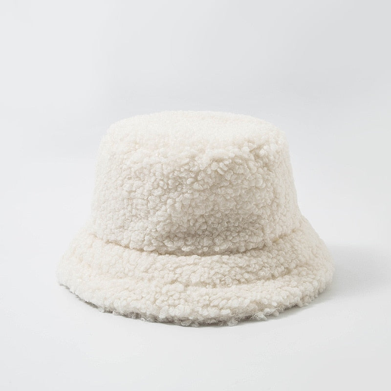 Winter Bucket Lamb Plush Hat