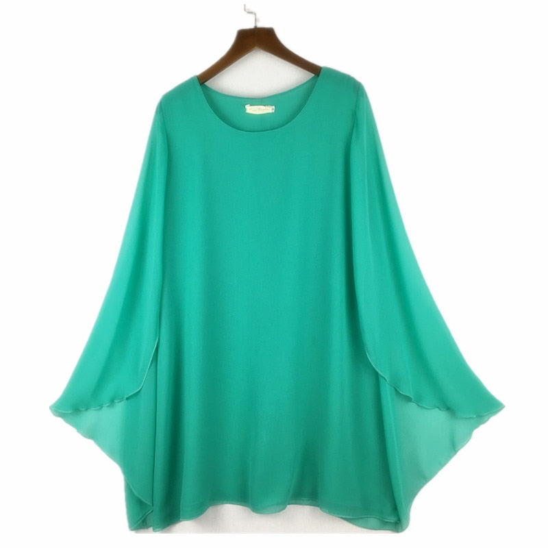 Summer Party Dress Ruffles sleeve shawl leisure chiffon