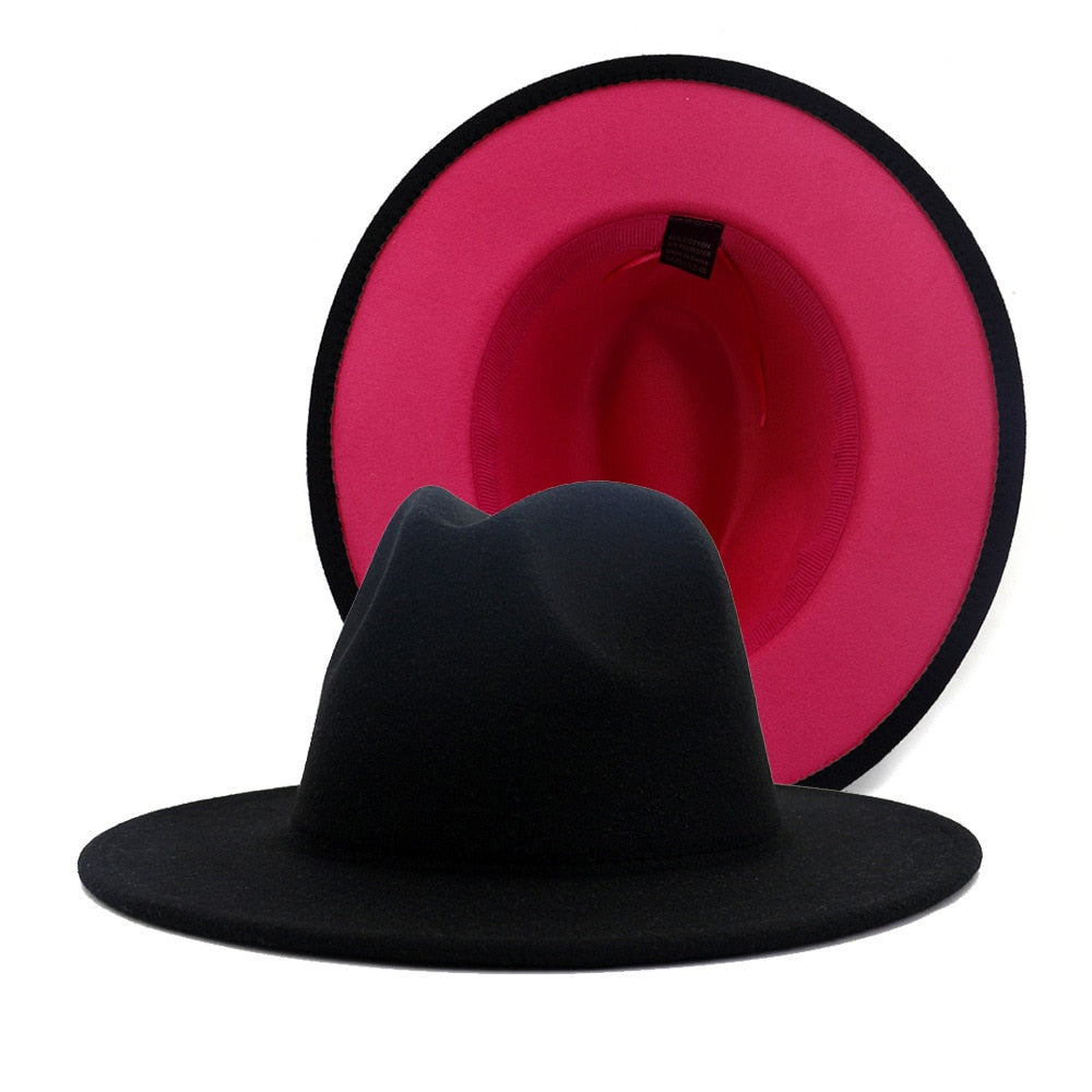 Two tone Fedoras Jazz Hats For Women