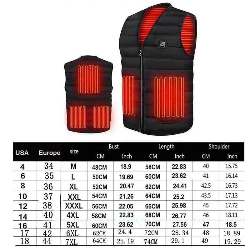 Smart heating Cotton Vest