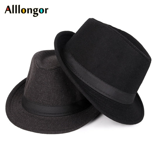 Short Brim Felt Fedoras Hat