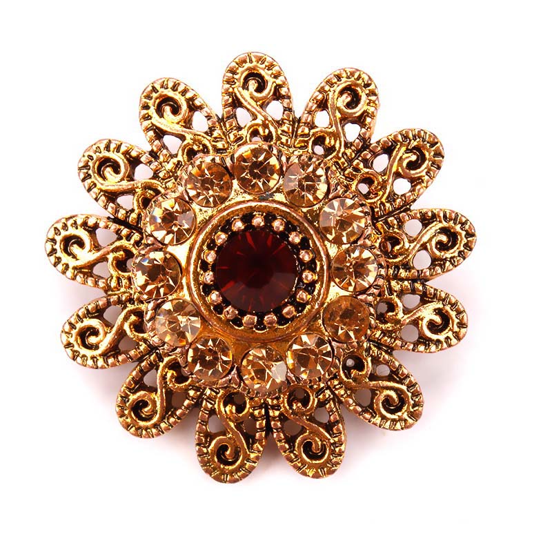 Assorted Colors Crystal Rhinestones Flower pin