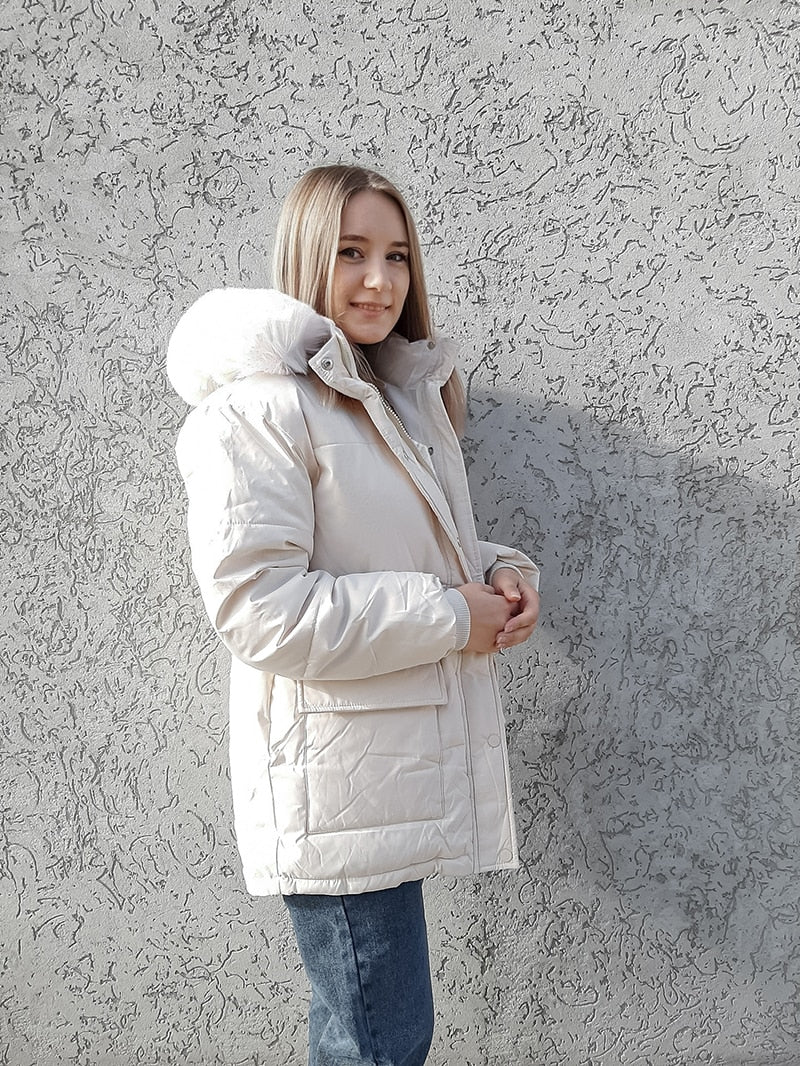 Cotton Padded Fur Jacket