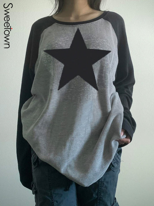 Star Print Full Sleeve Top