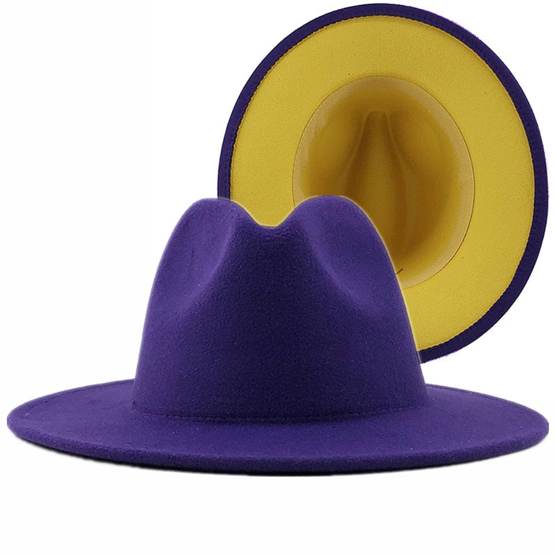 Two tone Fedoras Jazz Hats For Women