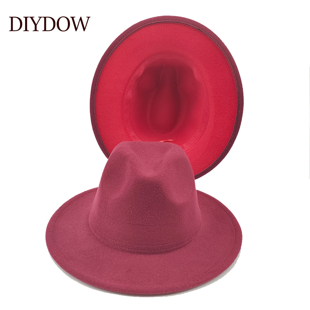 Two tone Fedoras Jazz Hats For Women