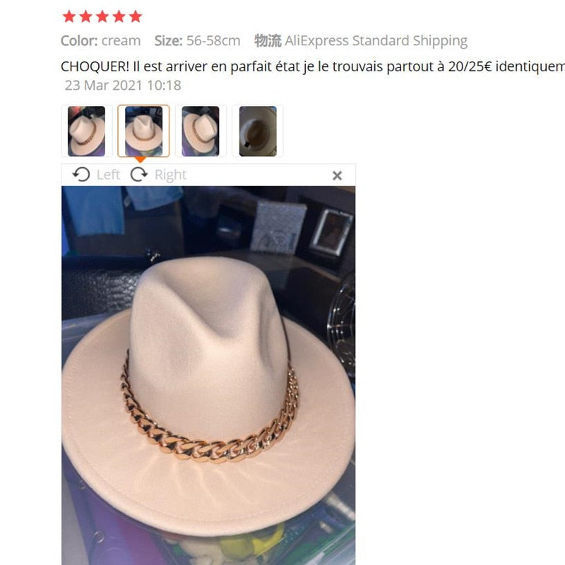 Fedora Hats for Women Men Wide Brim