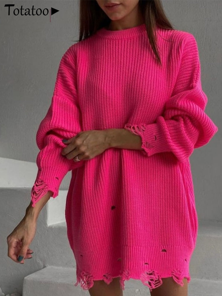 Turtleneck Knit Sweater Dress