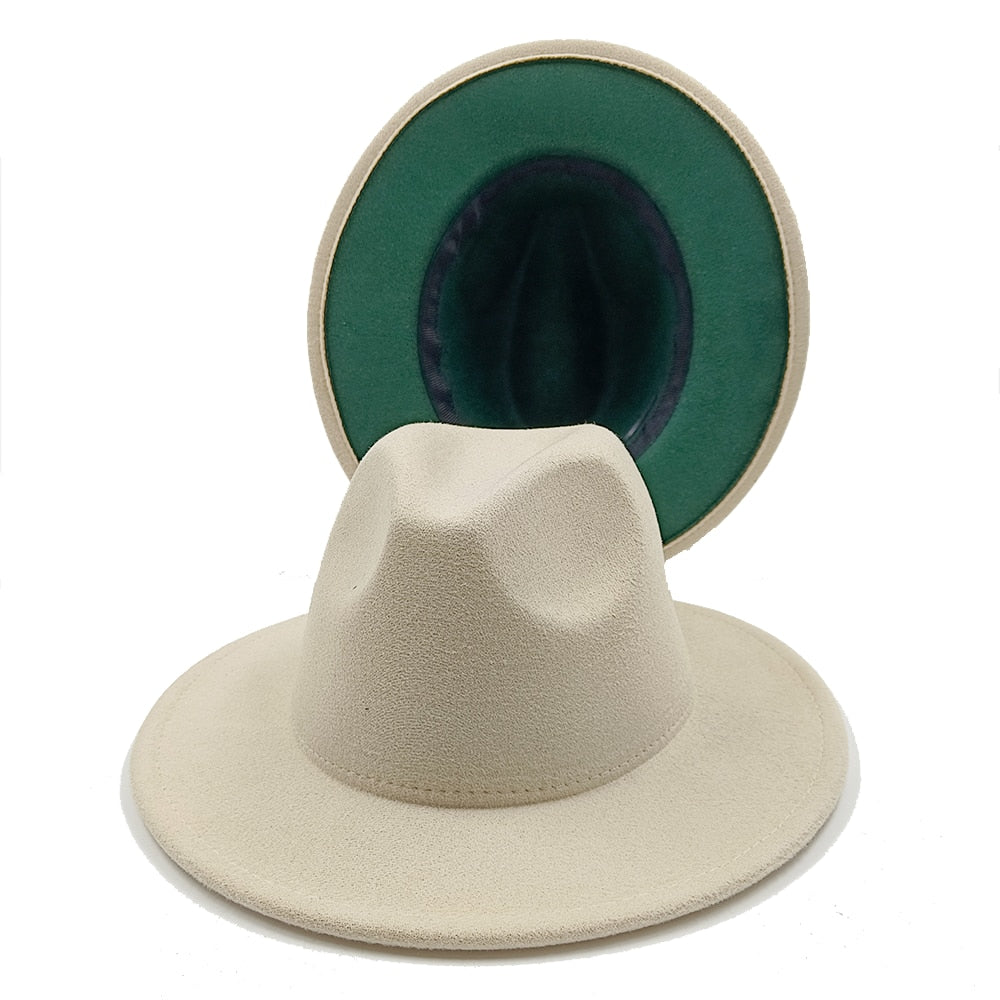 Two tone Fedoras Jazz Hats For Women