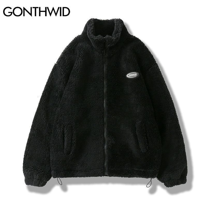 Hip Hop Winter Fleece Fluffy Jacket