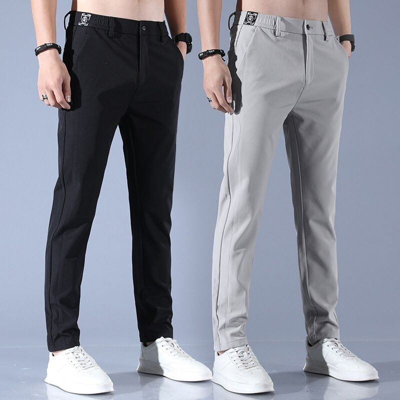 Silk Trousers Solid Color