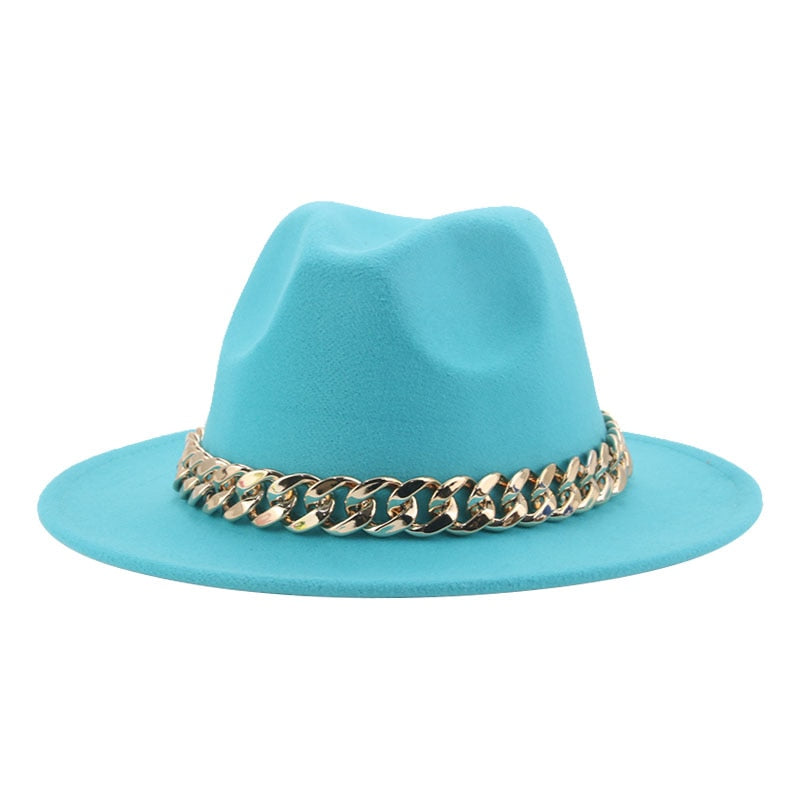 Fedora Hats for Women Men Wide Brim