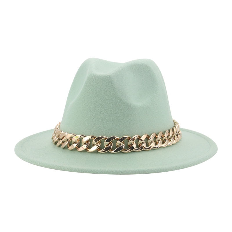 Fedora Hats for Women Men Wide Brim