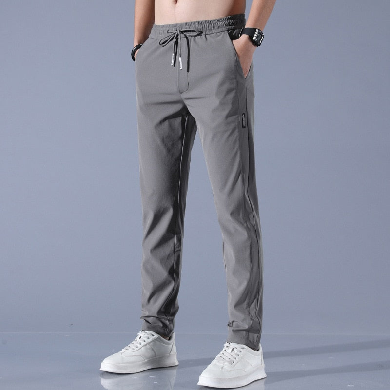 Silk Trousers Solid Color