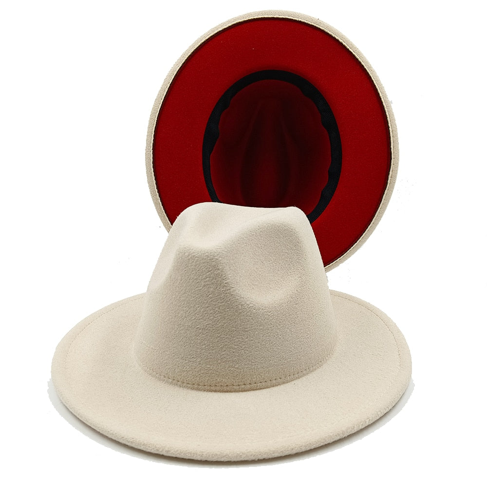 Two tone Fedoras Jazz Hats For Women