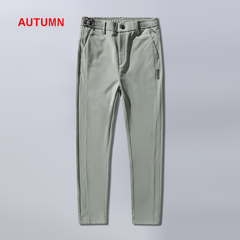 Silk Trousers Solid Color