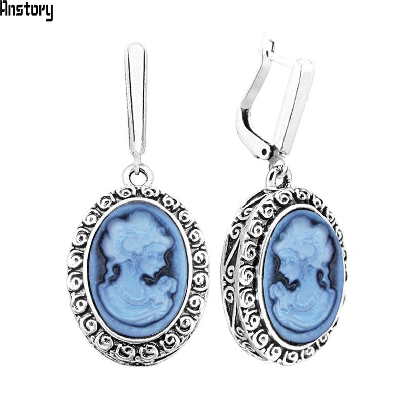 Lady Queen Cameo Earrings