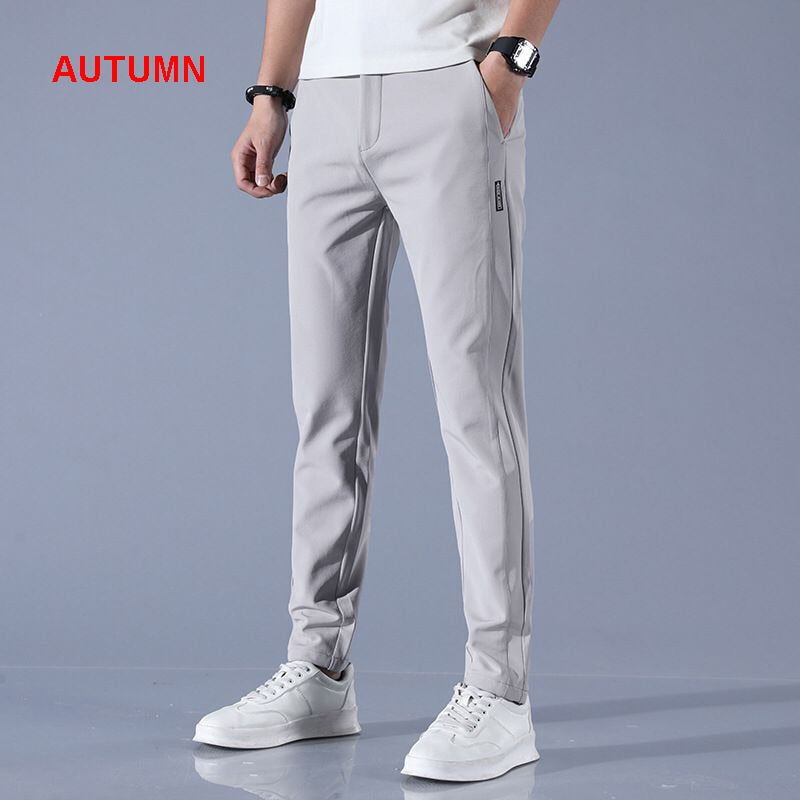 Silk Trousers Solid Color