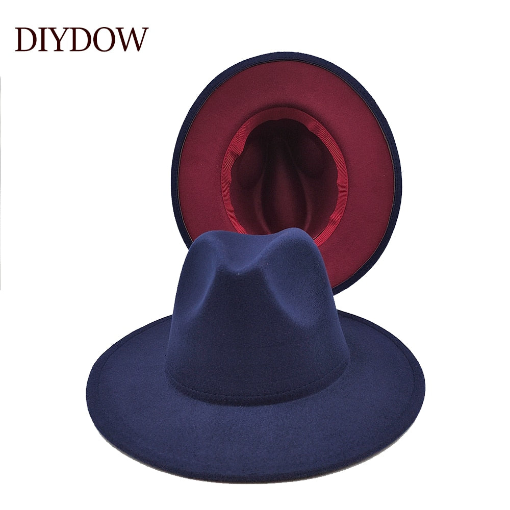 Two tone Fedoras Jazz Hats For Women