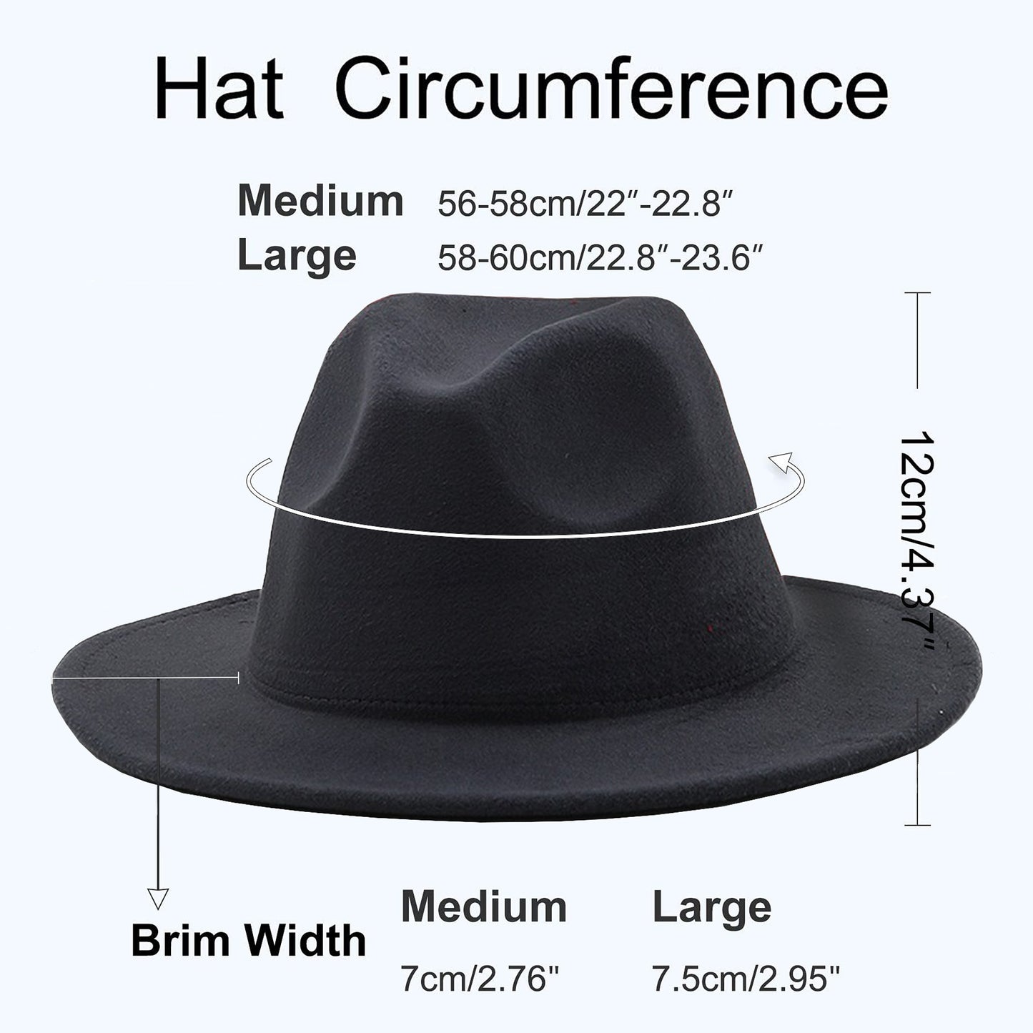 Fedora Hat Wide Brim