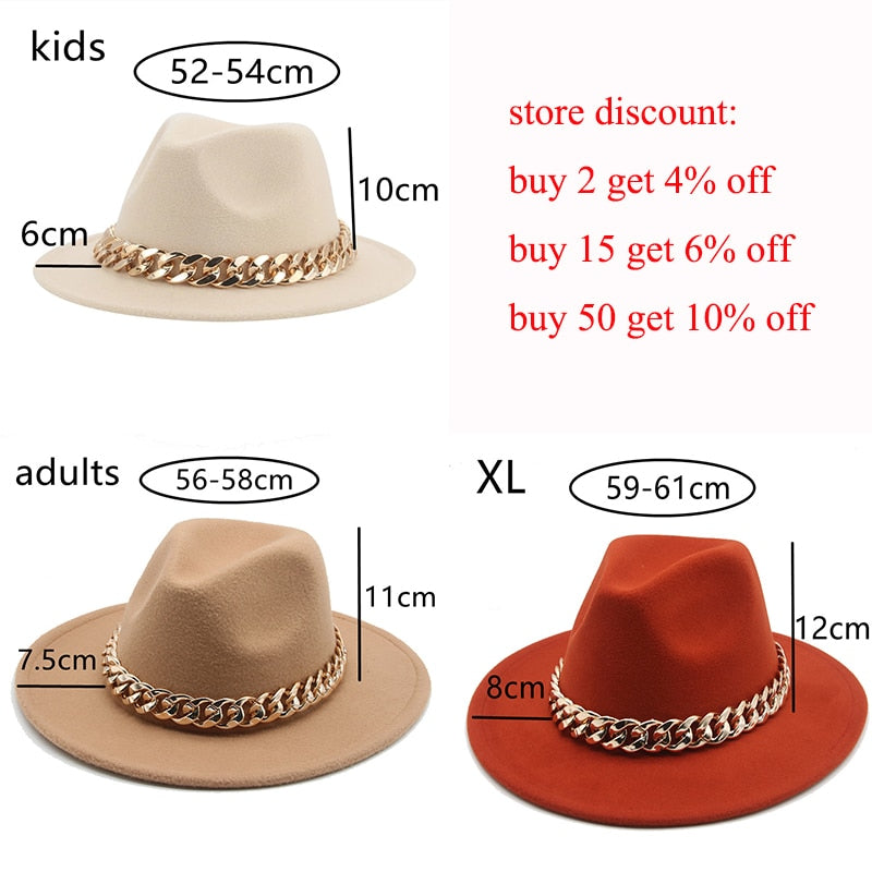 Fedora Hats for Women Men Wide Brim