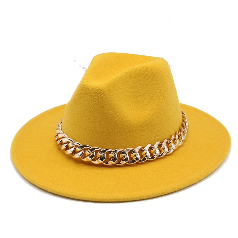 Fedora Hats for Women Men Wide Brim