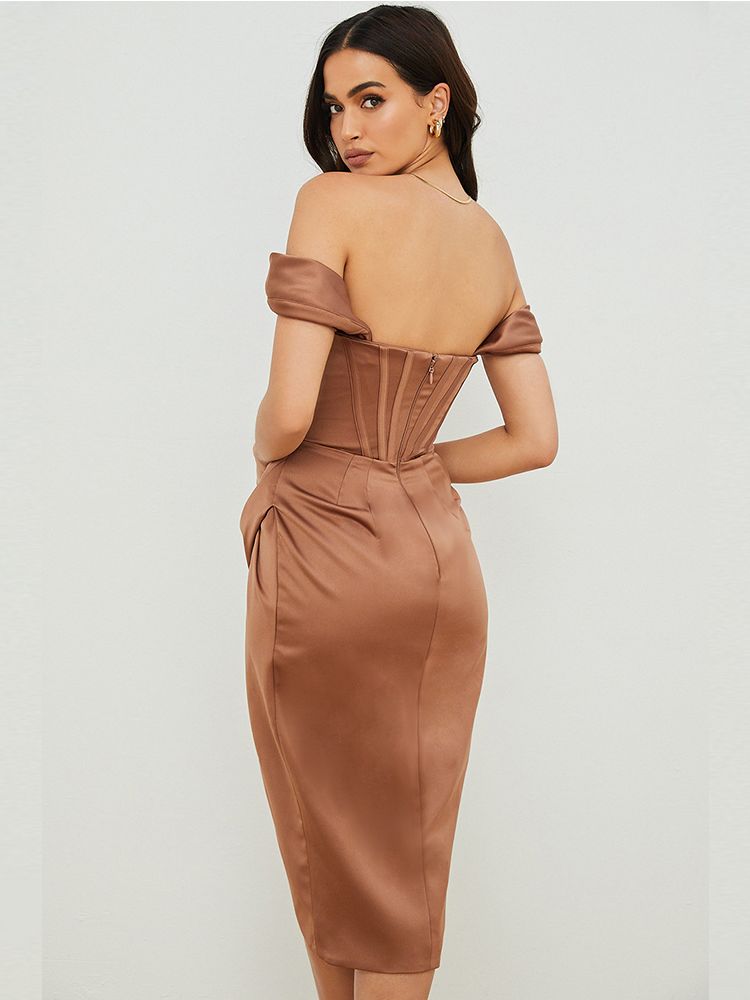 High Quality Satin Bodycon Dress