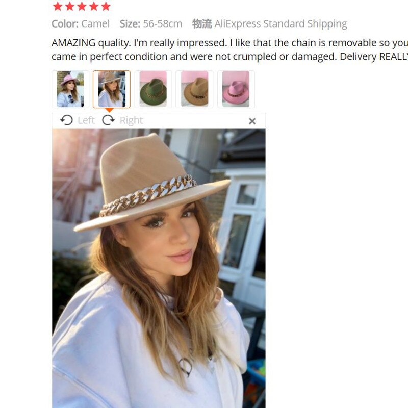 Fedora Hats for Women Men Wide Brim