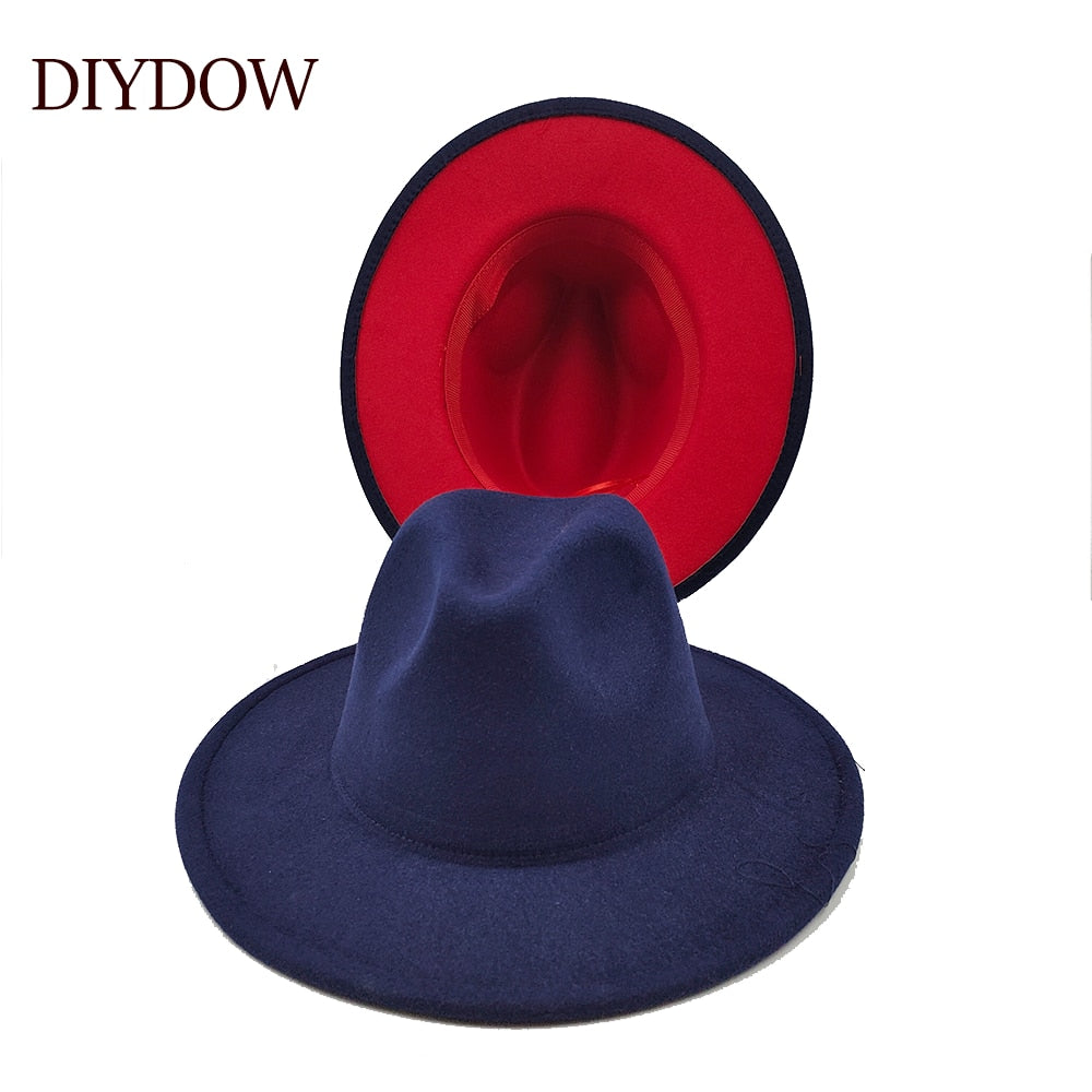 Two tone Fedoras Jazz Hats For Women